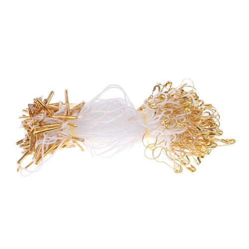 Clothing label universal sling tag string 11cm 100pcs Gold Round 1