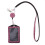 Rhinestone Lanyard with Retractable Reel Vertical ID Badge Holder Deep 2