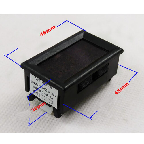 DC 3.5-30V Mini 5 Digit Digital LED Ammeter Ampere Meter Panel Car Gre 1