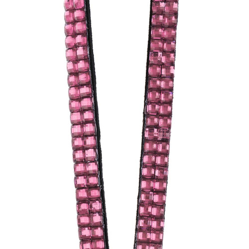 Rhinestone Lanyard with Retractable Reel Vertical ID Badge Holder Deep 2