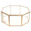 Clear Glass Geometric Terrarium Succulent Plants Container 15.5x15.5x7 3