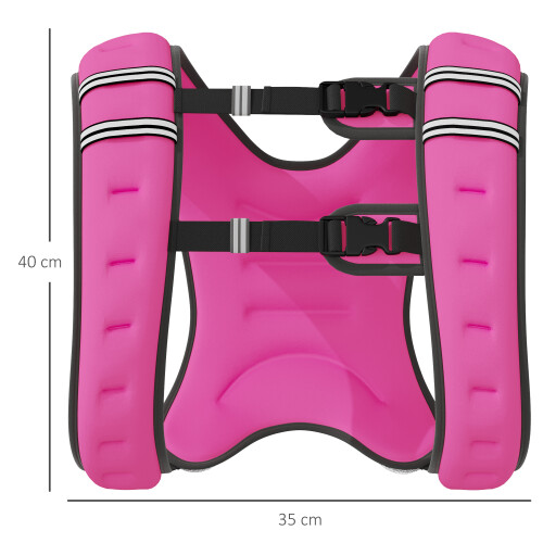 Homcom HOMCOM 8KG Weighted Vest with Adjustable Straps, Pocket, Reflective Strips 1