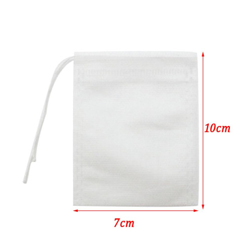 50 pieces Empty Tea Filter Bags Loose Herbs Teabag with Drawstring 7x1 1