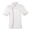 Men Women   Single Breasted Cook Short Sleeve Coat   M Red 3
