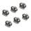 6 Pieces Metal Oval Bean String Cord Locks 2 Hole Toggle Spring Clasp 2