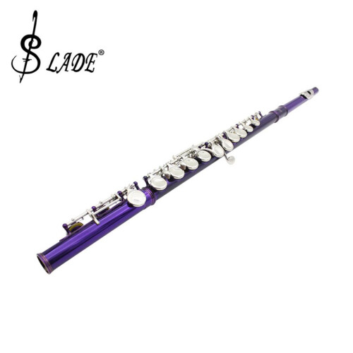 Durable 16 Hole Cupronickel Tube C Key Flute with Split E Key Purple 1