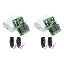 2X 433MHz Remote Control  Wireless Relay 2CH Module RF Transmitter  5V 12V 24V 30V for Garage Door Light Lamp