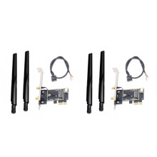 2X PCIE Card Adapter Wireless Network Card M2 NGFF  Converter for Desktop Wi-Fi 8260 8265NGW AX200 9260 7265