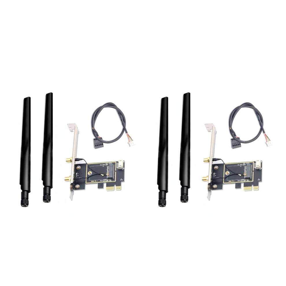 2X Pcie Card Adapter Wireless Network Card M2 Ngff Converter For Desktop Wi-Fi 8260 8265Ngw Ax200 9260 7265 4713650360795