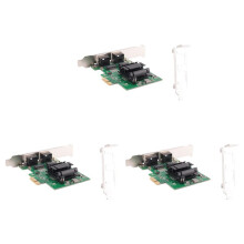 3X 2-Port Gigabit PCIe Network Card 1000M Dual PCI Express Ethernet Adapter with 82571EB LAN NIC Card for Windows