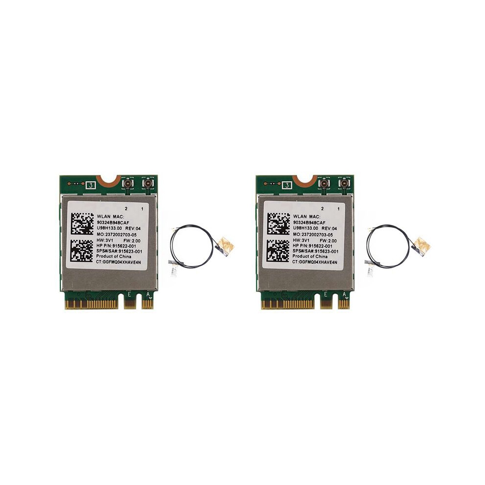 2X Wireless Network Card Rtl8822be 802.11Ac 2.4G/5Ghz Wifi 4.1 Ngff Wireless Adapter M.2 Wifi Card 4711640040481
