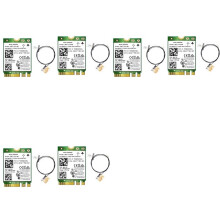 6 STÜCKE 8260 8260NGW WiFi-Karte + Antenne 2,4 G/5 GHz 867 M 4.2 NGFF M.2 WiFi-Wireless-Kartenmodul für AC 8260