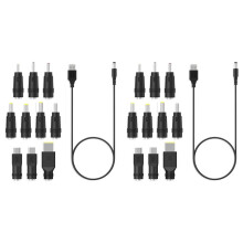 2X Cordon D'Alimentation USB Vers 5.5X2.1 Prise Interchangeable Multifonctionnelle