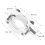 2 Pcs Motorcycle Handlebar Mirror Mounts 22mm Thread Clamp Silver M10 2