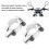 2 Pcs Motorcycle Handlebar Mirror Mounts 22mm Thread Clamp Silver M10 4