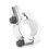 2 Pcs Motorcycle Handlebar Mirror Mounts 22mm Thread Clamp Silver M10 12