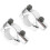 2 Pcs Motorcycle Handlebar Mirror Mounts 22mm Thread Clamp Silver M10 14