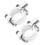 2 Pcs Motorcycle Handlebar Mirror Mounts 22mm Thread Clamp Silver M10 16