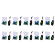10X Modulo Relè un Canale Singolo 12V Ricevitore Relè RF Interruttore Wireless Universale + Telecomando 2 CH
