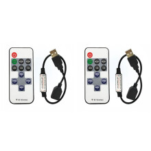 2X 11 Keys LED Strip Controller Dimmer RF Remote 5V USB Interface Controller for 5050/2835 Single Color LED Strip
