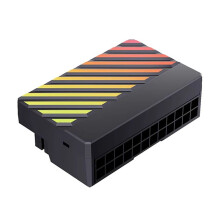 ATX 24Pin ARGB Adapter 90Converter 24PIN RGB Power Cord Adapter for 24PlN Motherboard Power Supply Black