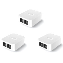 3X Sélecteur de Commutateur LAN CAT6 RJ45 à 2 1000 Mbps 2 en 1 Sortie/1 en 2 Sorties 2 en 1 Répartiteur de Réseau RJ45