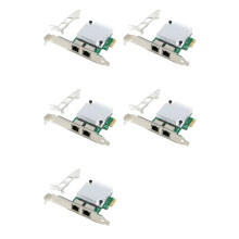 5X 2 RJ45 Port PCIe X1 Dual Gigabit Realtek 8111F+ ASM1082E Chipset Filter PCI-E Computer Lan Network Card 1000M