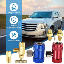 R1234YF Self-Sealing Can Tap with R134A Tank Adapter and R1234 Quick Couplers, for A/C RefrigerAnts Mainfold Gauge Set