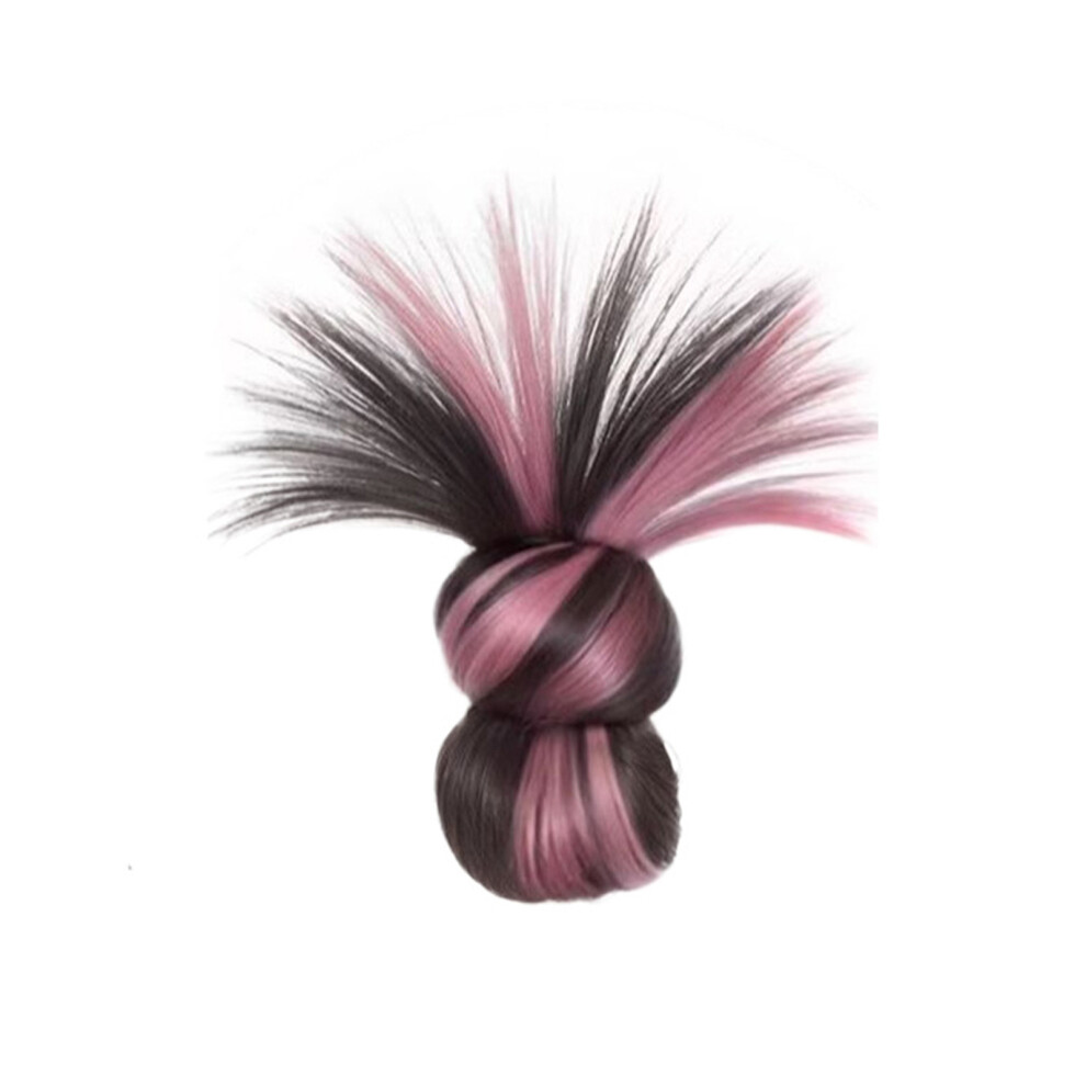 Penghui-Toys (Pink) Feathered Bun Wig Clip For Women