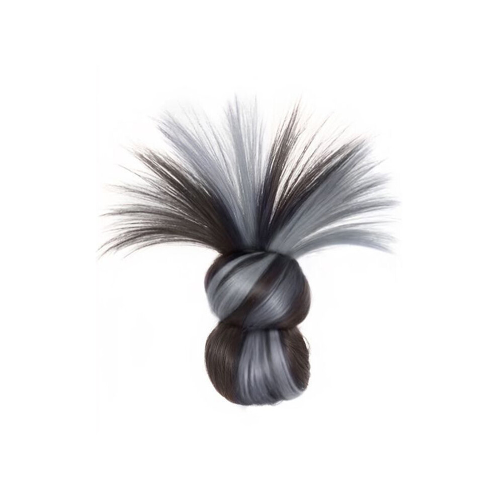 Penghui-Toys (Ash) Feathered Bun Wig Clip For Women