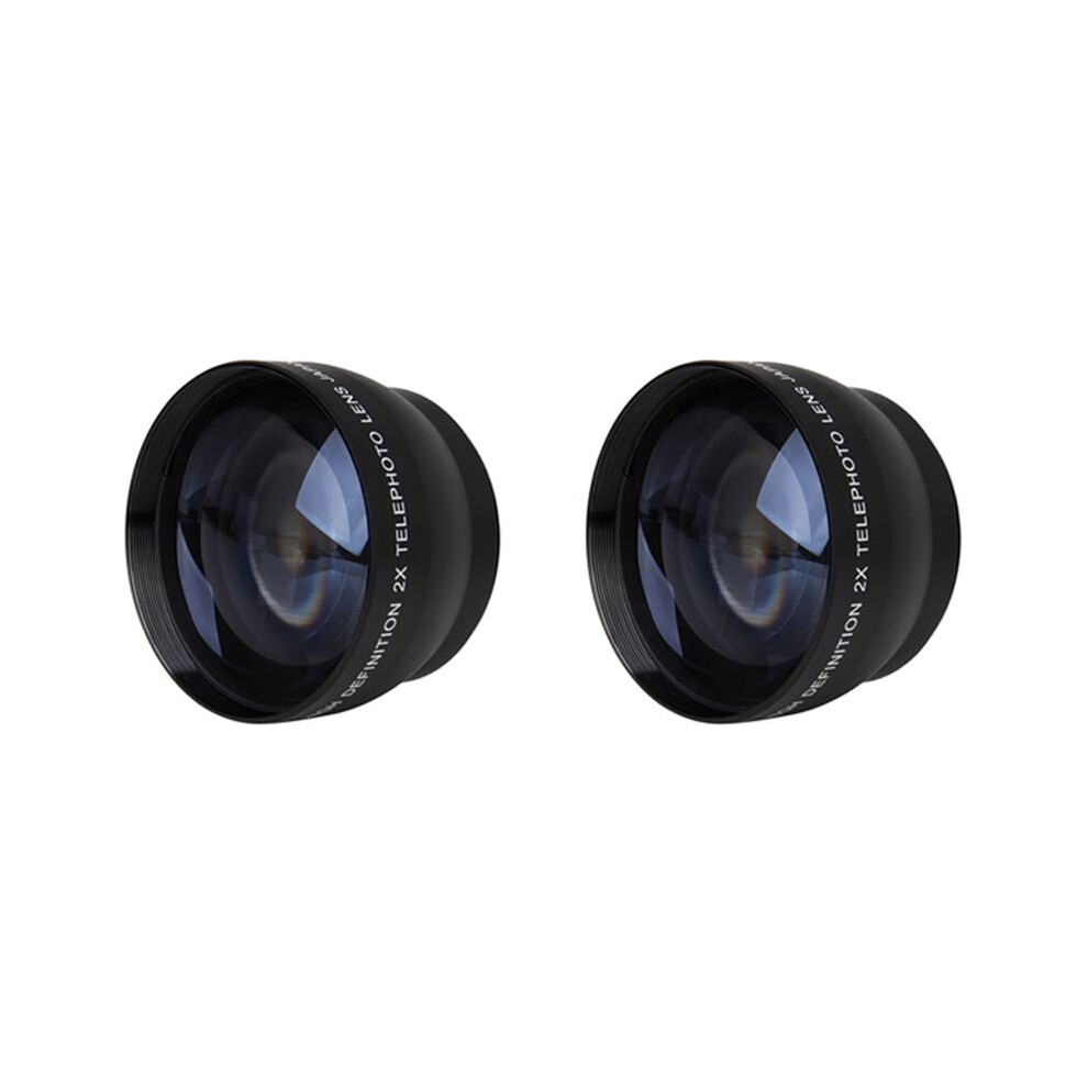 2 Pcs 52Mm 2X Magnification Telephoto Lens For Af-S 18-55Mm 55-200Mm Lens Camera 6032462137516