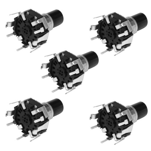 10Pcs EC12D1524403 Car Navigation CD Volume Encoder with Push Button  EC12 Round Type 30 Position 15 Pulse 1