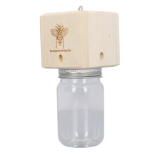 Wood Carpenter Bee Trap - Safe Wooden Boring Bee Defend for Yard Garden Deck