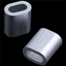 2mm Aluminum Double Hole Wire Rope Clamp Clip Sleeve 480 Pcs