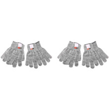 4 Paare Schnitt Beständige Handschuhe Lebensmittel Schutz Stufe 5 Hand Schutz, Küchen Schnitt Handschuhe zum Austern Schälen (Mittel)