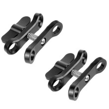 2X CNC Butterfly Clip Diving Clamp Light Connector   Mount Tripod Adapter for Go Pro 7 Sports SLR Cameras