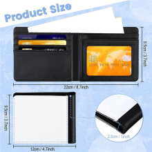 12Pcs Sublimation Wallet Blank Heat Transfer Sublimation Wallets Bank Card Holder for Men Gift Office Travel Work Supply