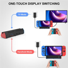 Portable Charging Dock Station Base with 4K -Compatible Adapter/USB 2.0 /Type C Port for OLED Dock