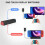 Portable Charging Dock Station Base with 4K -Compatible Adapter/USB 2.0 /Type C Port for   OLED Dock 4