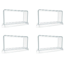 4X Plastic Clear Test Tube Rack 6 Holes Stand Lab Test Tube Stand Shelf School Supply Lab Equipment 16.7X8X3 cm