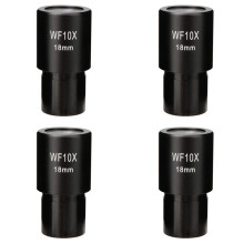 4X 10X Microscope Eyepiece Wide Angle Optical Lenses Adapter Field 18mm Professional Ocular Lens Standard