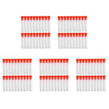 100 Pièces Outil de Test de Laboratoire pour Tubes à Essai en Plastique Non Terminés avec Bouchon à Vis Transparent, 12 x 60mm