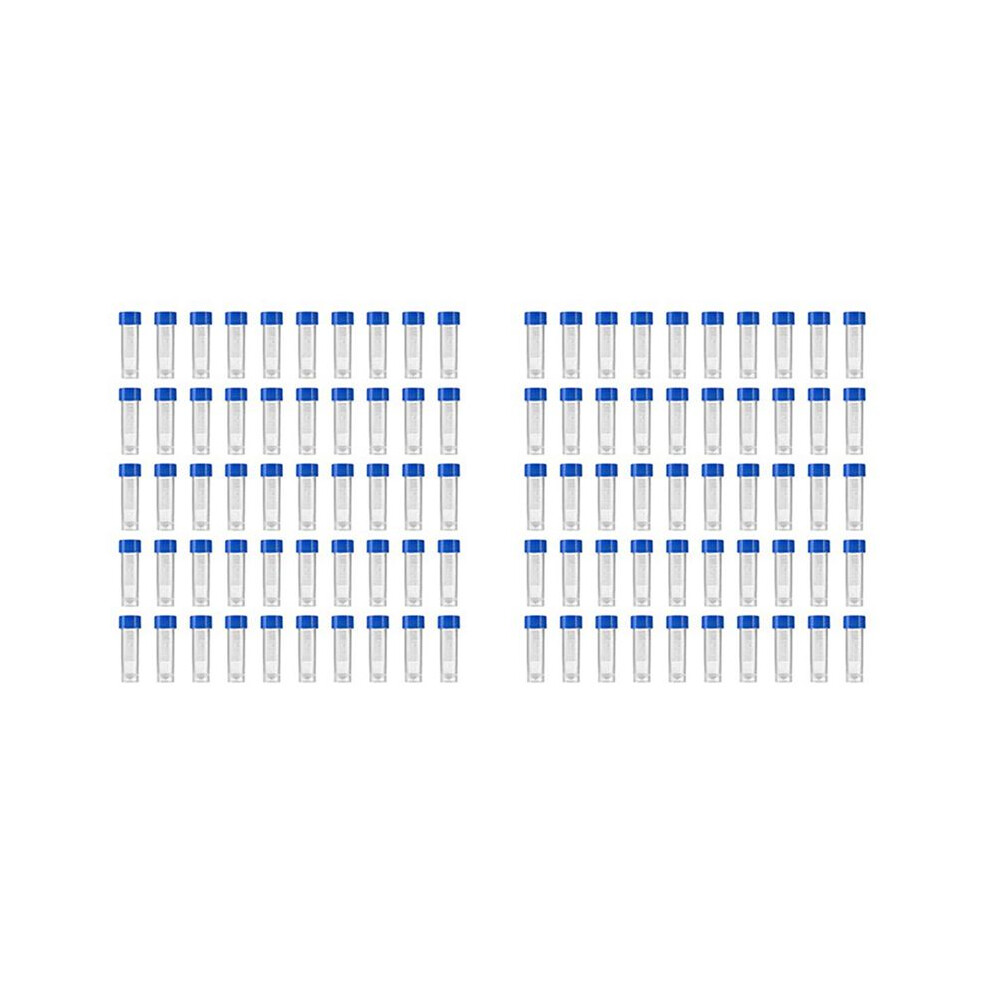 400Pcs 5Ml Plastic Graduated Vial Storage Container Test Tubes With Screw Caps 6033108135477