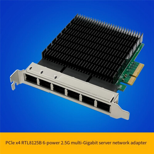 2.5GB NIC Network Card PCIe X4 Six RJ45  Ethernet Network Adapter Support Win Server/7/8/10/Linux 2