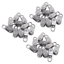 Crane Pulley Block M15 Lifting Crane Swivel Hook Single Pulley Block Hanging Wire Towing Wheel 30Pcs