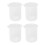 Kitchen Lab Graduated Beaker Clear Plastic Measuring Cup Thicken with Cap Measuring Jug 200ML 4Pcs 1
