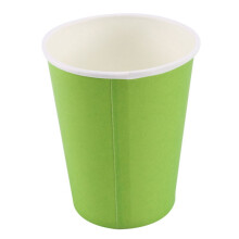 80 Paper Cups (9Oz) - Plain Solid Colours Birthday Party Tableware Catering(Green)