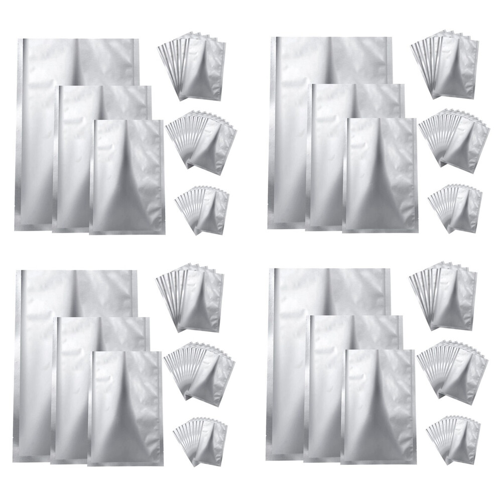 75 Pieces 3 Sizes Mylar Aluminum Foil Bags,Foil Flat Heat Sealing Bags Storage Bags Pouch For Food Coffee Tea Beans 4713755107714