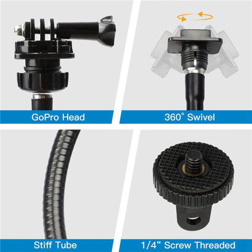 2X Suporte para Webcam Suporte de Pescoço de Ganso com Grampo Flexível de Montagem em Mesa de 25 Polegadas para  Webcam C930E, C930, C920,