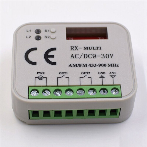 5X Universal Garage Door Remote Control Receiver 2CH Controller  for Transmitter RX 433-900MHz White 1
